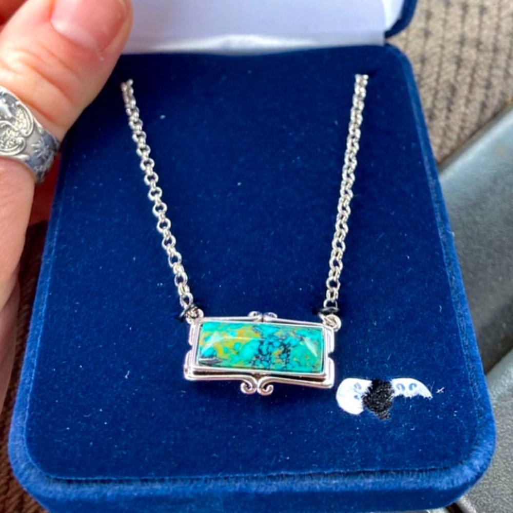 Montana silversmith turquoise bar necklace